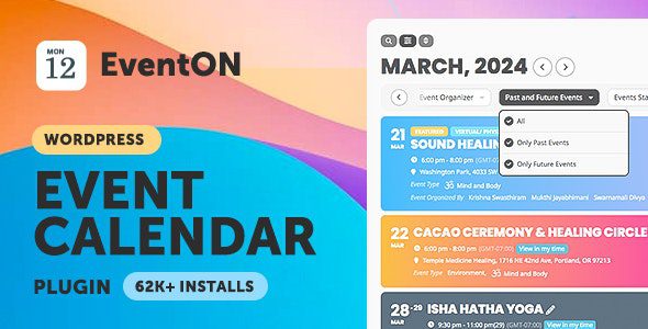 EventOn 4.7.1 + Addons - WordPress Virtual Event Calendar Plugin