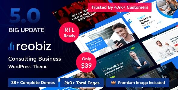 Reobiz 5.1.5 - Consulting Business WordPress Theme