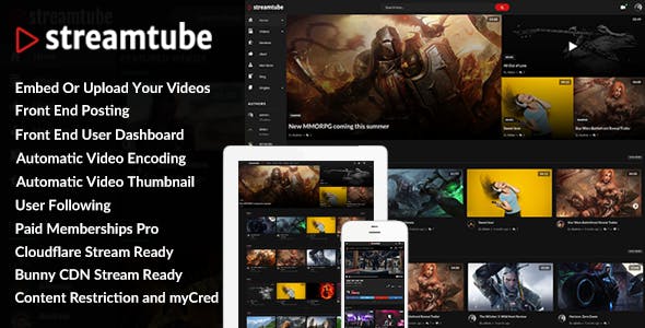 StreamTube 3.0.34 - Video Streaming WordPress Theme